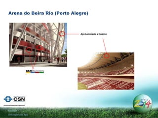 Arena do Beira Rio (Porto Alegre) Aço Laminado a Quente Estádios Utilizações do Aço 