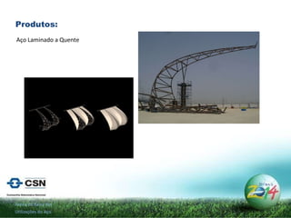 Produtos: Arena do Beira Rio Utilizações do Aço Aço Laminado a Quente 