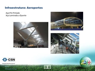 Infraestrutura: Aeroportos  Início Utilizações do Aço Aço Pré-Pintado Aço Laminado a Quente 