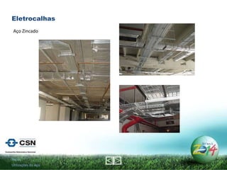 Início Utilizações do Aço Aço Zincado Eletrocalhas 