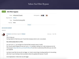 Yahoo Xss Filter Bypass
 