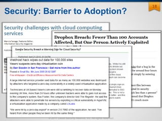 © 2011 Cloud Security Alliance, Inc. All rights reserved.
18
Security: Barrier to Adoption?
 