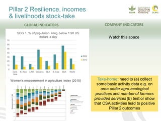 Action Area 3: Progress on the three Climate-Smart Agriculture pillars towards WBCSD Statement of Ambition