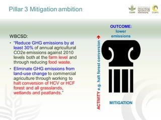 Action Area 3: Progress on the three Climate-Smart Agriculture pillars towards WBCSD Statement of Ambition