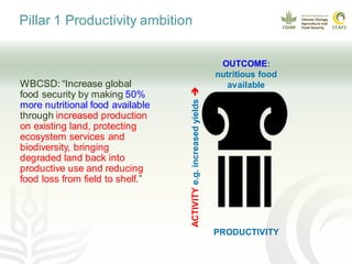 Action Area 3: Progress on the three Climate-Smart Agriculture pillars towards WBCSD Statement of Ambition