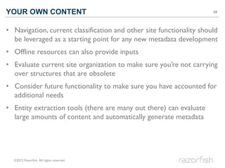 YOUR OWN CONTENT                                                      68




• Navigation, current classification and othe...