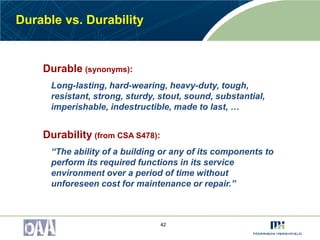 Invulnerability Vs Durability CSA S478 Guideline on Durability in Buildings | PDF