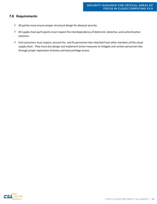 CSA Security Guidance Cloud Computing v3.0 | PDF