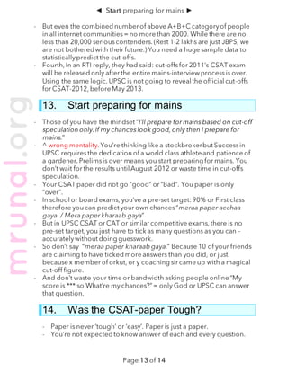 ◄                     ►




13.   Start preparing for mains




14.   Was the CSAT-paper Tough?
 