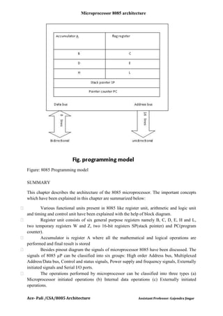 Computer system architecture (microprocessor 8085) unit 4 | PDF
