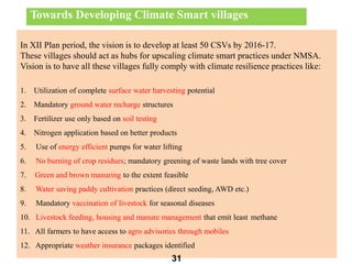 climate smart agriculture concept and its application in India | PPTX