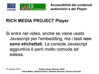 Accessibilità dei contenuti audiovisivi e dei Player, Silvia ...