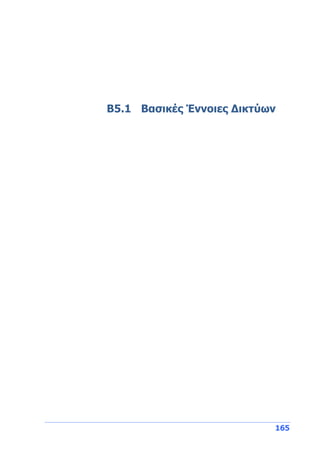 165
Β5.1 Βασικές Έννοιες Δικτύων
 