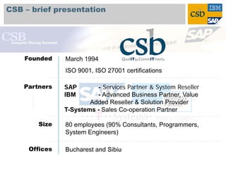 CSB PR 02.00 CSB Presentation En | PDF