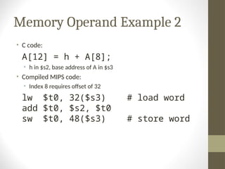 Comprehensive Overview of MIPS Instruction Set and Computer ...