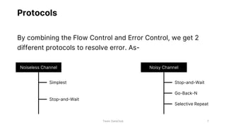 Flow Control and Error Control | PPT