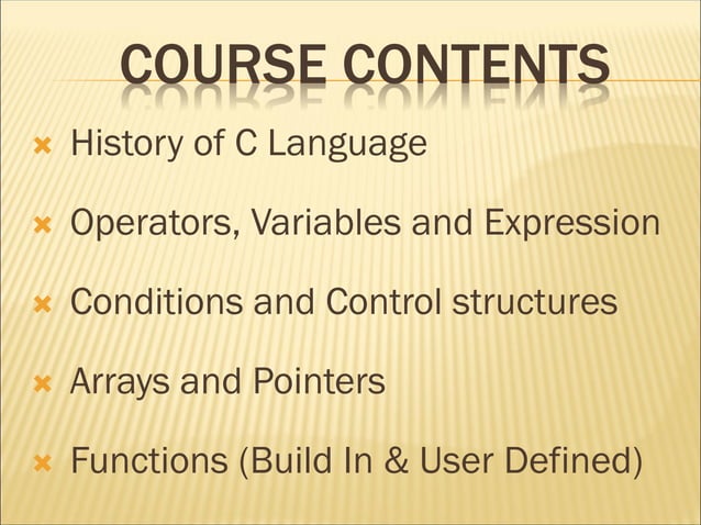 c computer programming language presentation | PPT