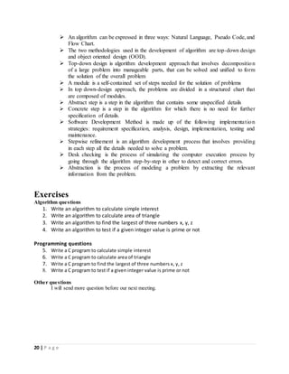 Csc 102 lecture note(introduction to problem solving) | PDF