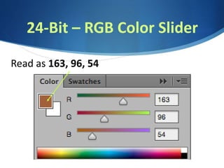 CSC103 Digital Images, Pixels, RGB Colors | PPTX