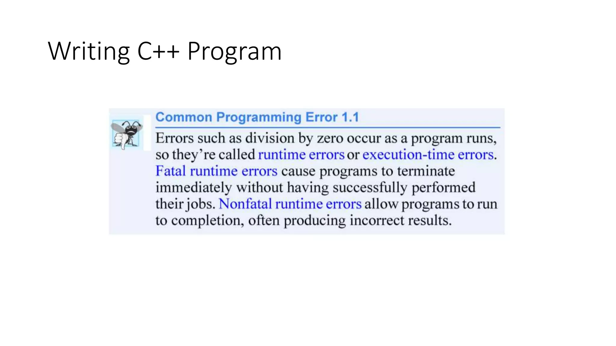Writing C++ Program
 