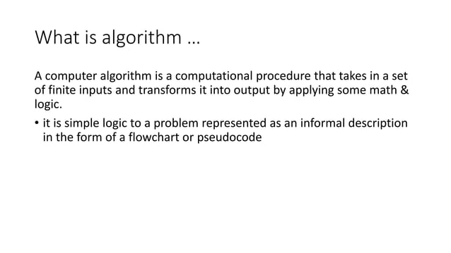 problem solving and algorithm development | PPT