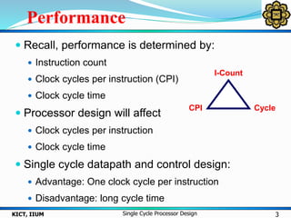 Single Cycle Processing | PPTX