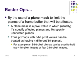 lecture4 raster details in computer graphics(Computer graphics ...