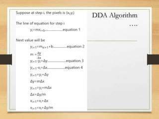 DDA Algorithm
….
 