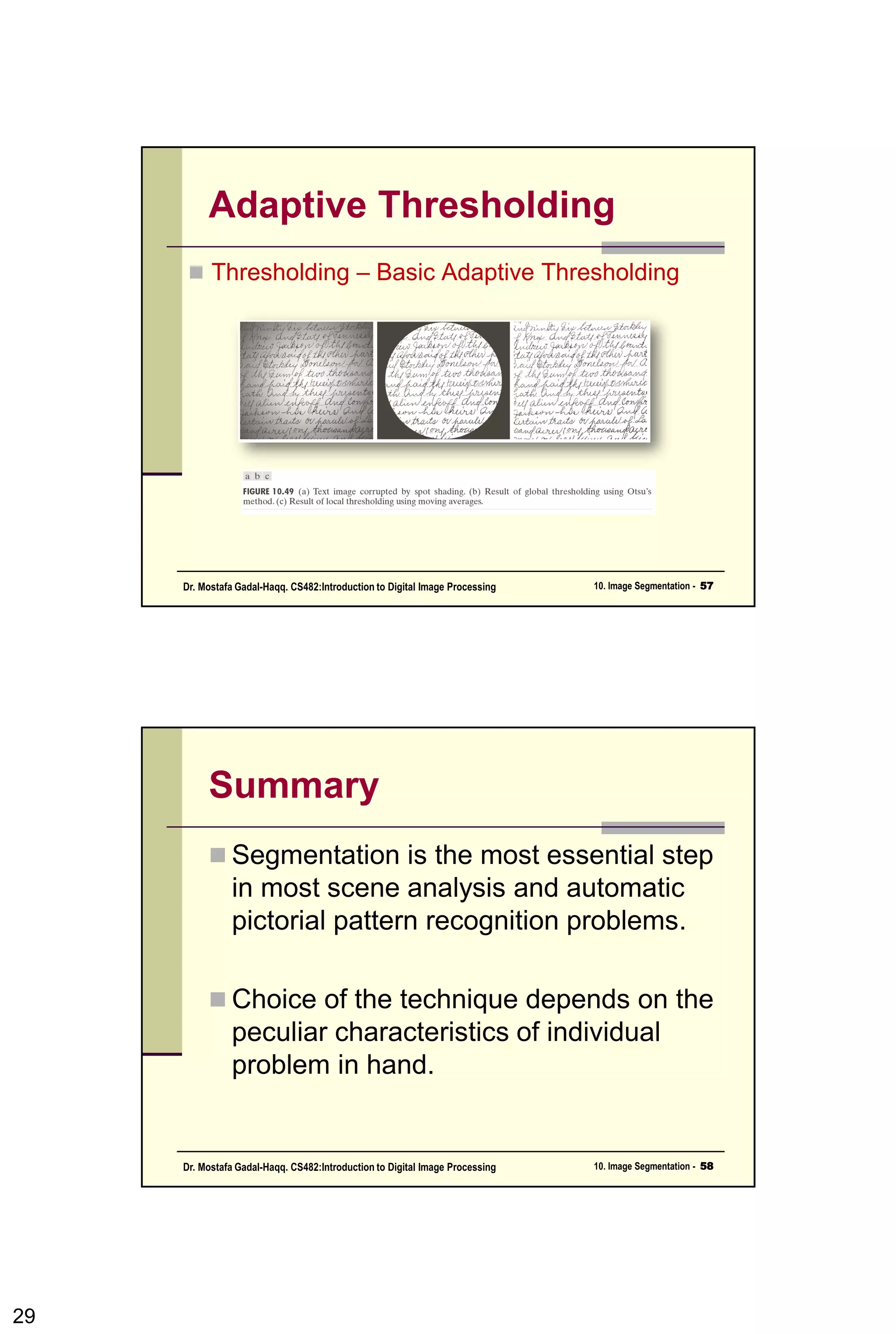 Edge Detection
 The Laplacian of Gaussian (LoG)
29CSC447: Digital Image Processing Prof. Dr. Mostafa GadalHaqq.
 