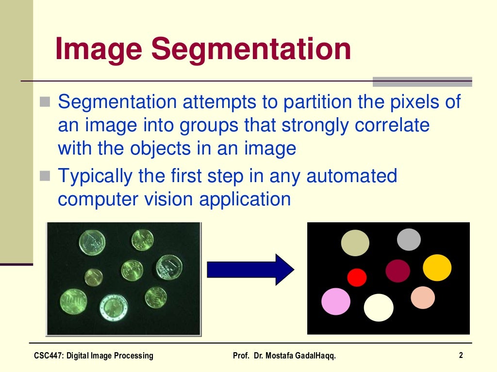 Digital Image Processing Image Segmentation