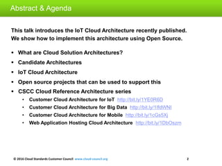 Cloud Customer Architecture for IoT | PDF