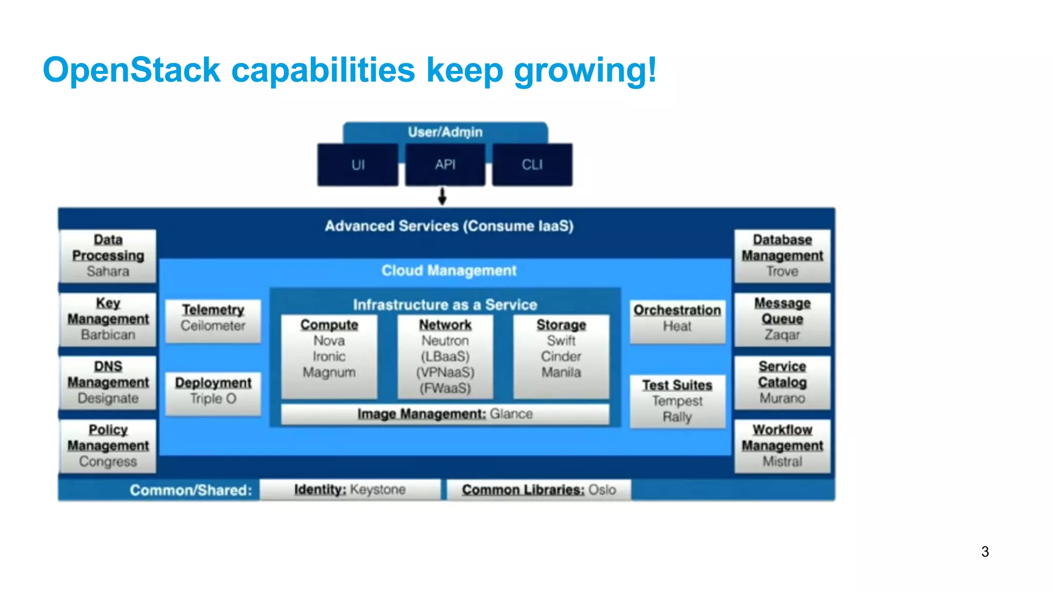 © IBM Corporation 3
OpenStack capabilities keep growing!
3
 