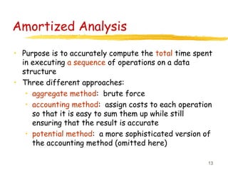 amortized analysis clear explanation with diagrams. | PPT