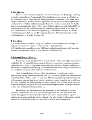 File System Comparison on Linux Ubuntu | PDF