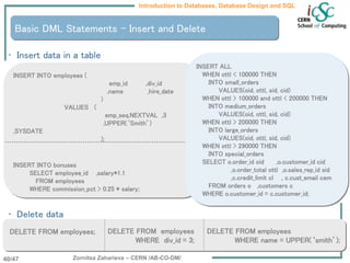 Introduction to database design and relations | PPT