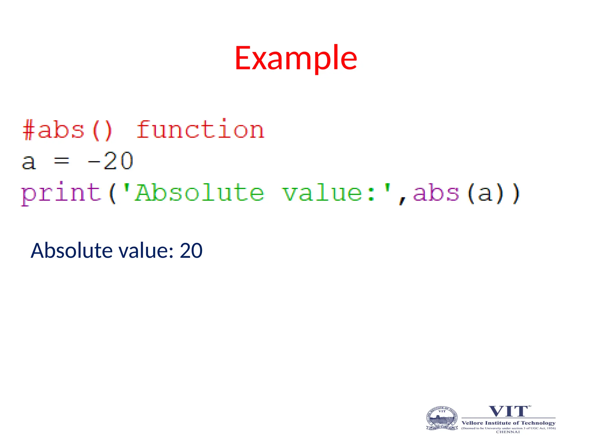 Example
Absolute value: 20
 