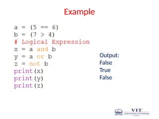 Example
Output:
False
True
False
 