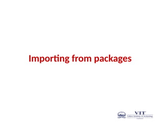 Importing from packages
 