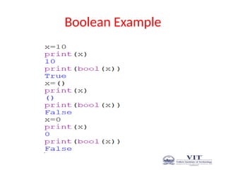 Boolean Example
 