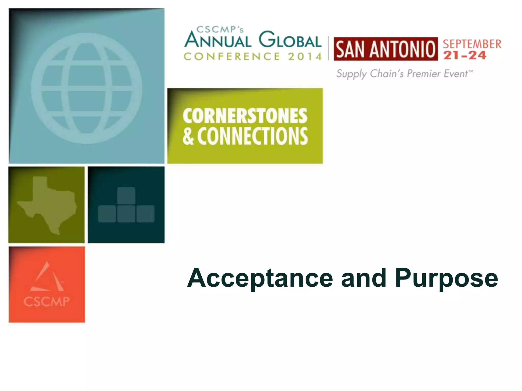 Acceptance and Purpose 
 