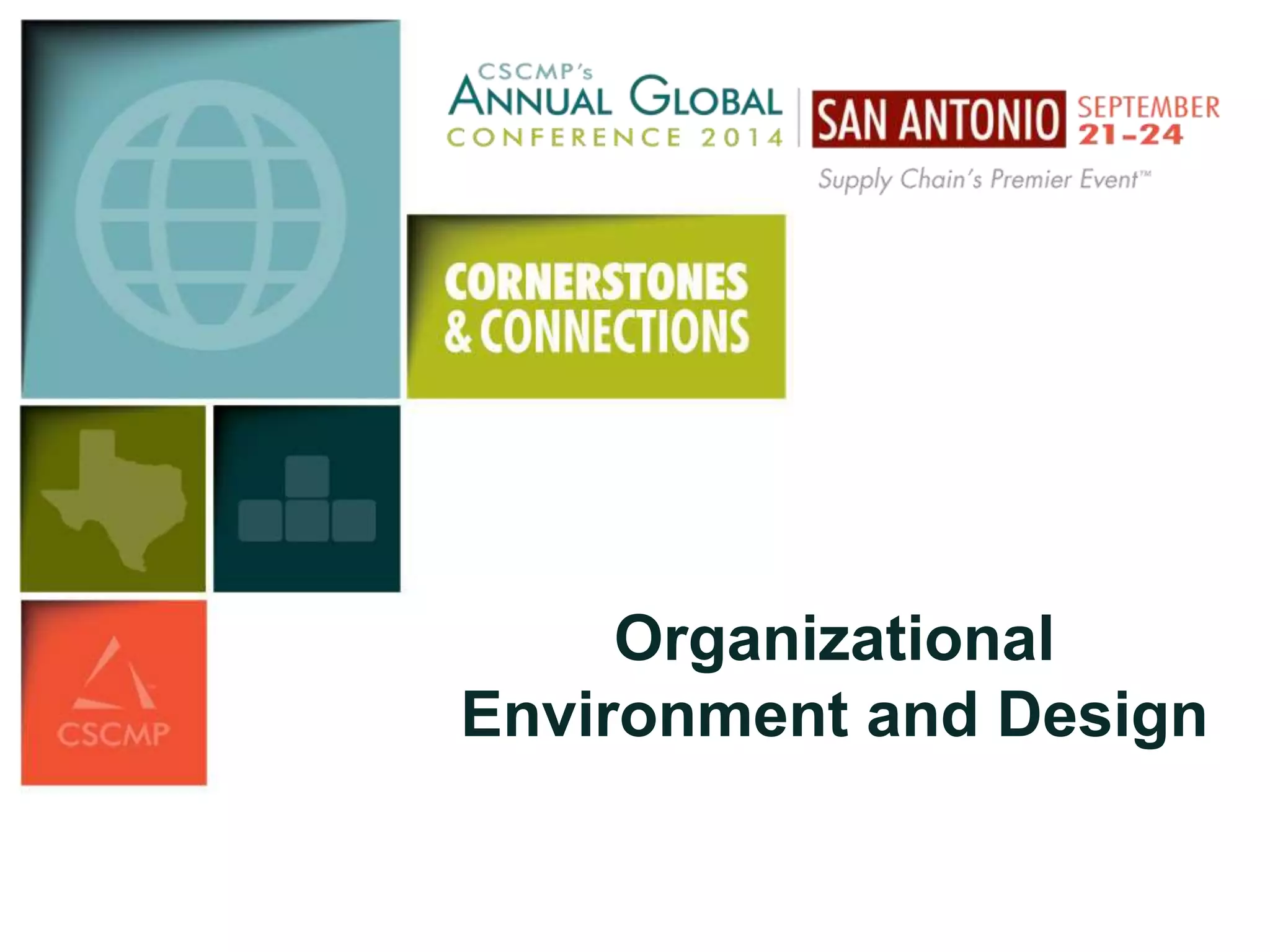 Organizational 
Environment and Design 
 