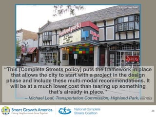  Complete Streets: Costs Questions Guides Powerpoint 2