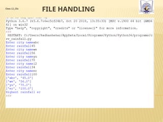 FILE HANDLING
Class 12_CSc
 