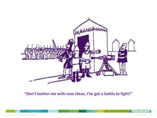 “Don’t bother me with new ideas, I’ve got a battle to fight!”


                                                                                              #CiscoSmartTO
© 2010 Cisco and/or its affiliates. All rights reserved.                                          Cisco Confidential   19
 