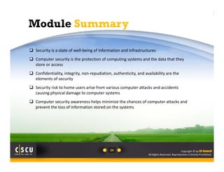 Cscu module 01 foundations of security | PDF