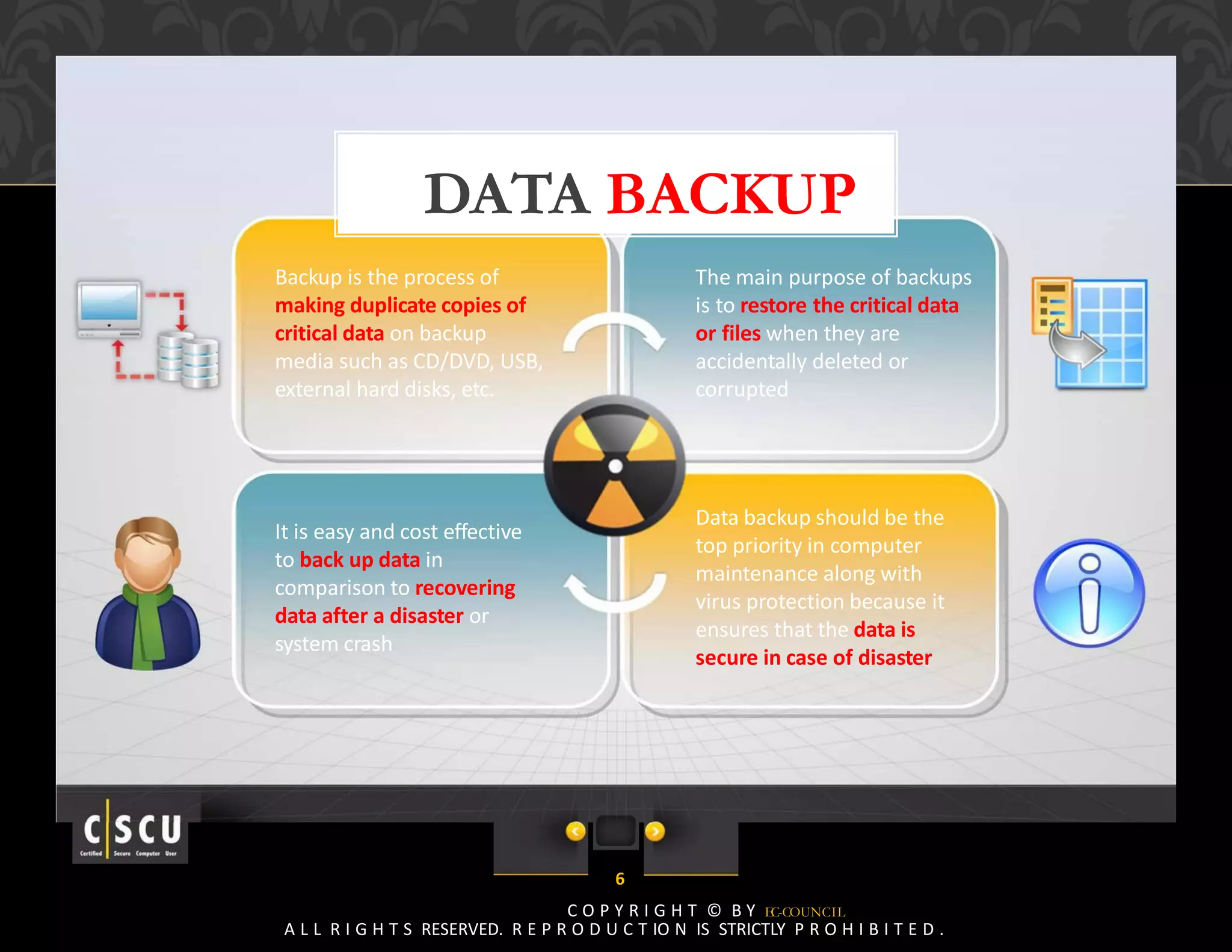 Cscu module 05 data backup and disaster recovery | PPT | Free Download