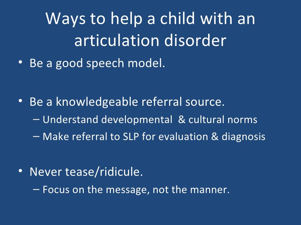 Csd 210 articulation disorders fall 2010