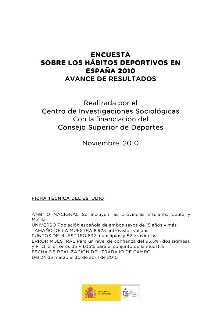 Csd dossier encuesta habitos deportivos españa 2010