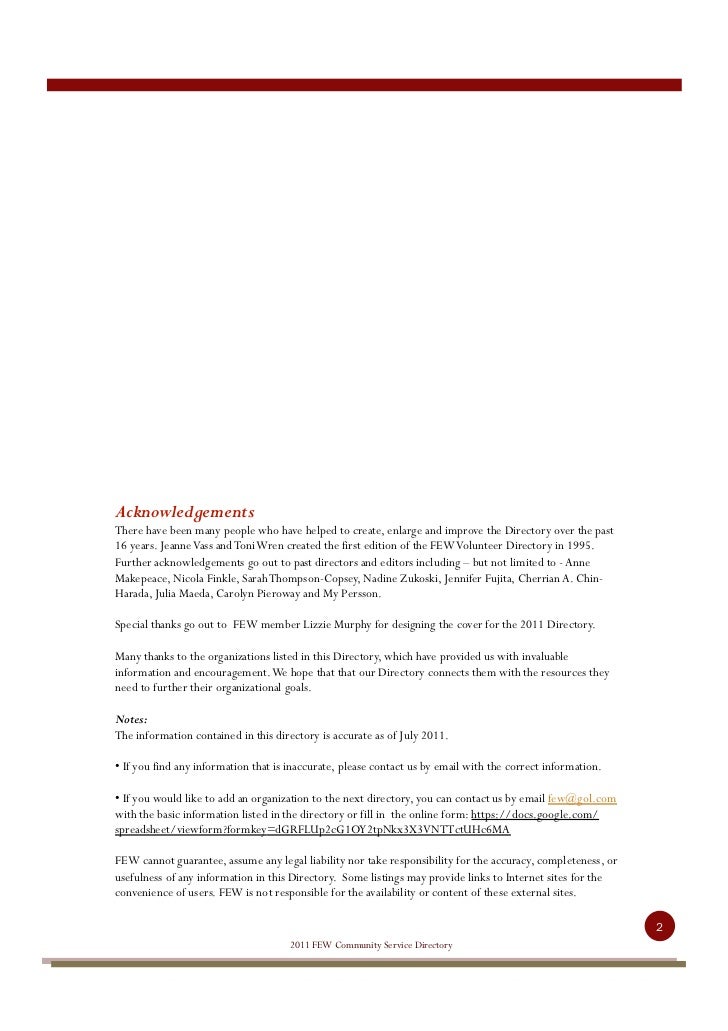 community service directory 2011 community service directory