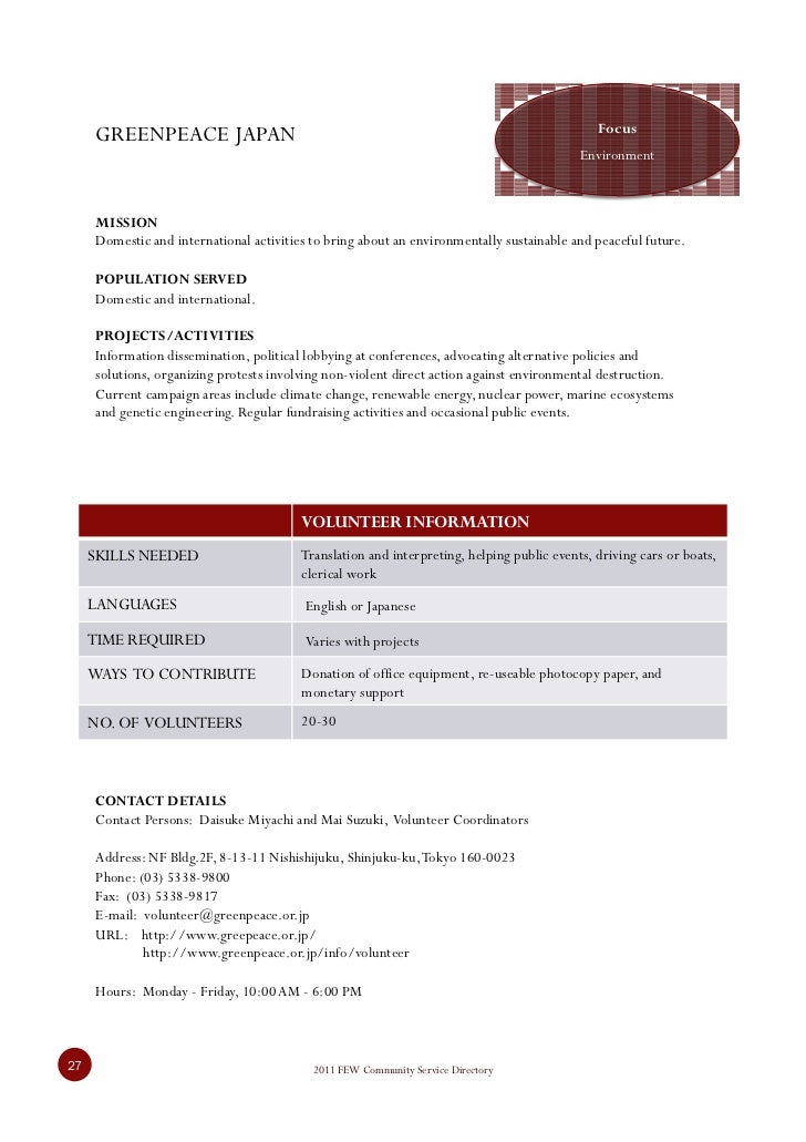 community service directory 2011 community service directory